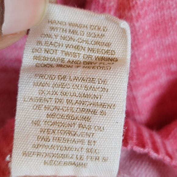 Free People Womens Star Button Knit Space Dye Sweater Top Size Small Pink Biker - Picture 5 of 8